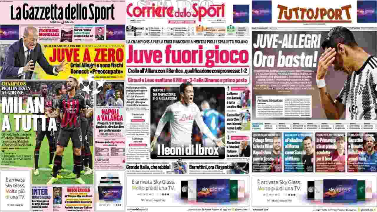 Rassegna Stampa, le prime pagine dei quotidiani sportivi del 15 settembre