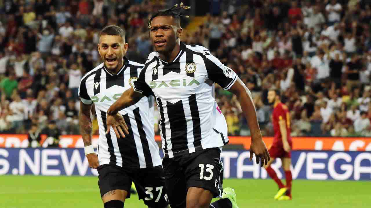 Udinese-Roma 1-0, voti e tabellino del primo tempo: Udogie lesto, Karsdorp da incubo