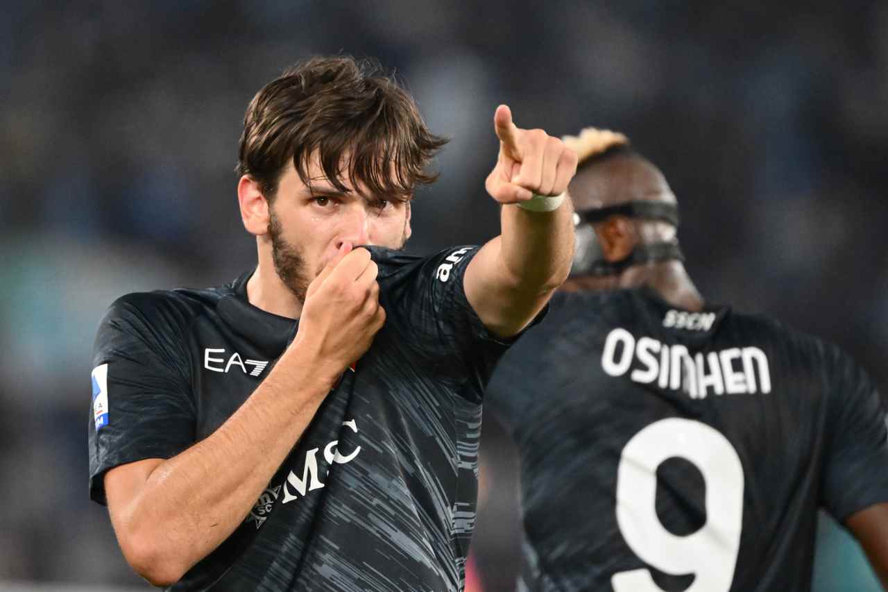 kvaratskhelia napoli lazio pagelle tabellino