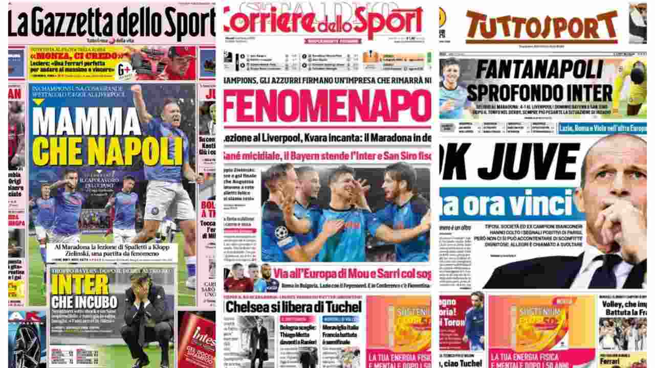 Rassegna Stampa, le prime pagine dei quotidiani sportivi dell'8 settembre