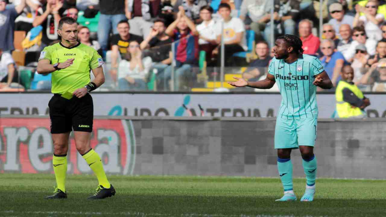 Udinese-Atalanta, Lookman punito per la sua esultanza