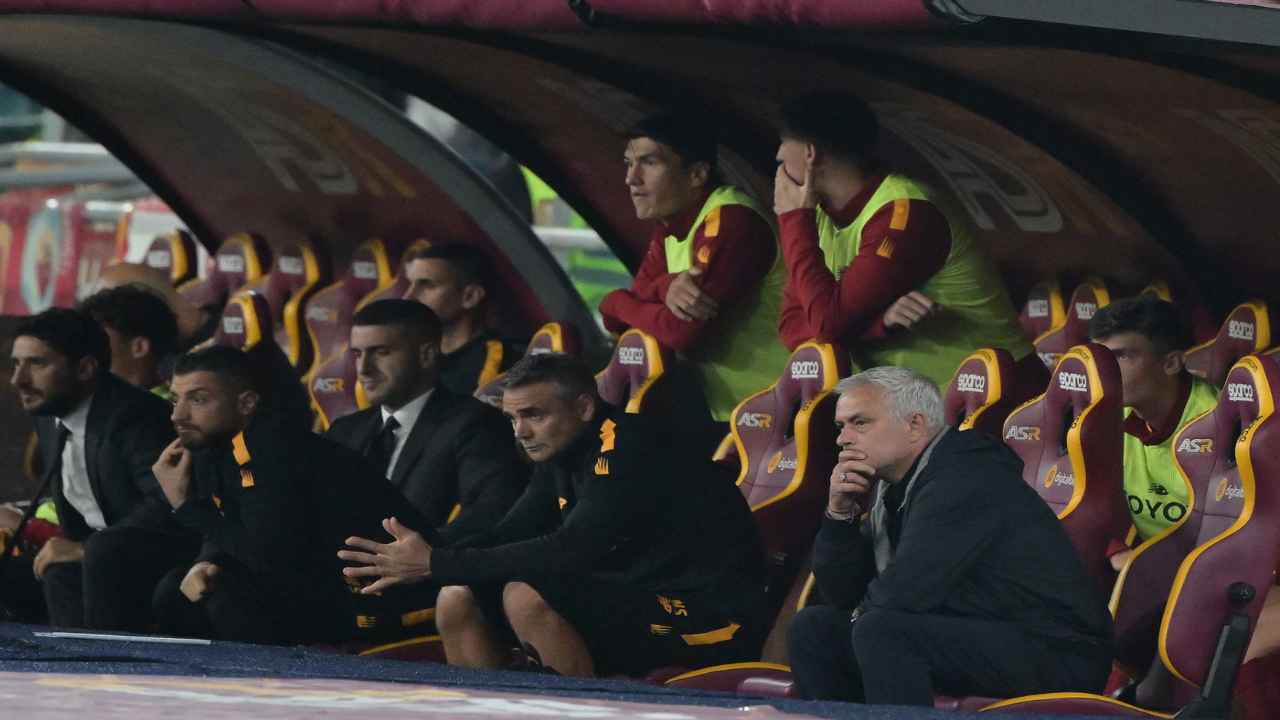 La panchina della Roma