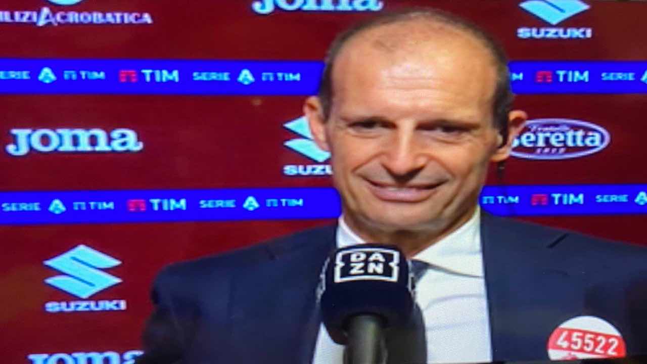 Torino-Juve: Allegri a Dazn
