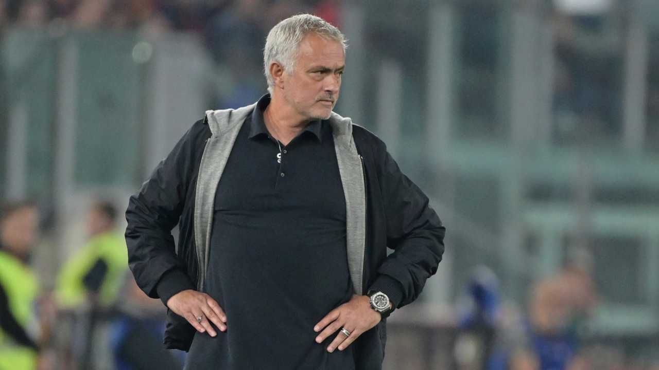 Mourinho nel postpartita di Helsinki-Roma