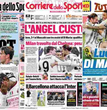 Rassegna Stampa, le prime pagine dei quotidiani sportivi del 6 ottobre