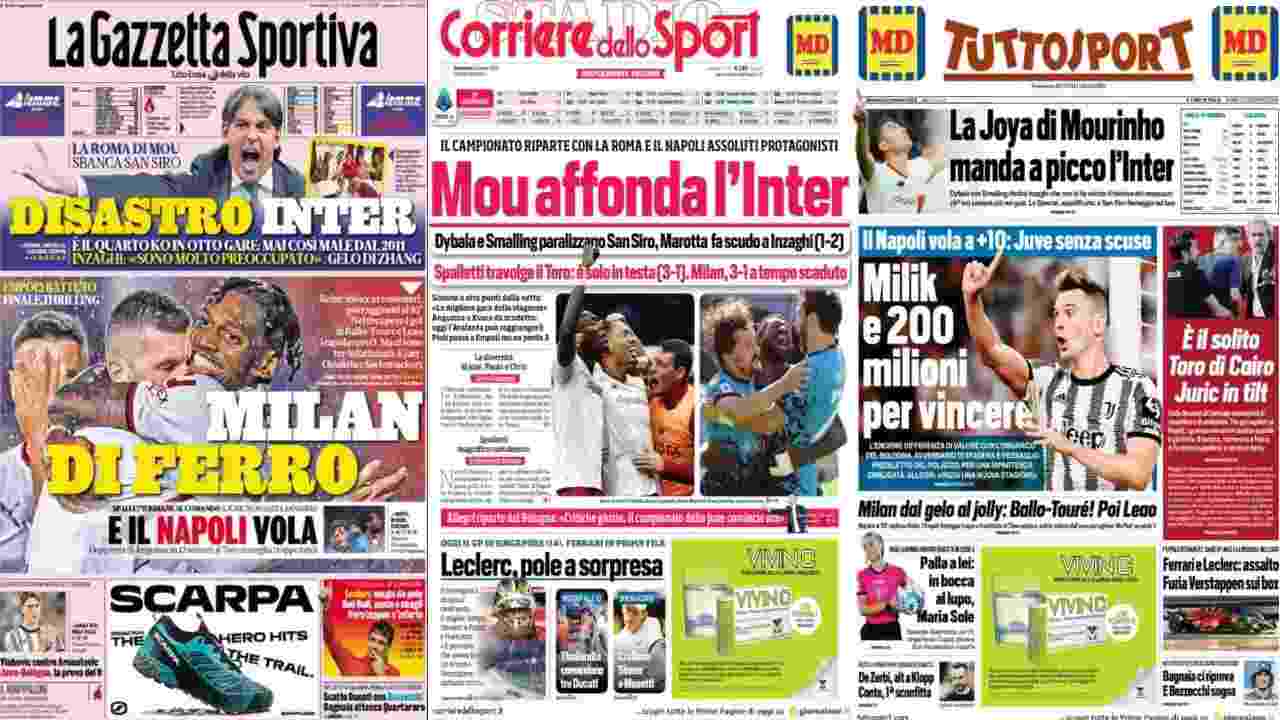 Rassegna Stampa, le prime pagine dei quotidiani sportivi del 2 ottobre