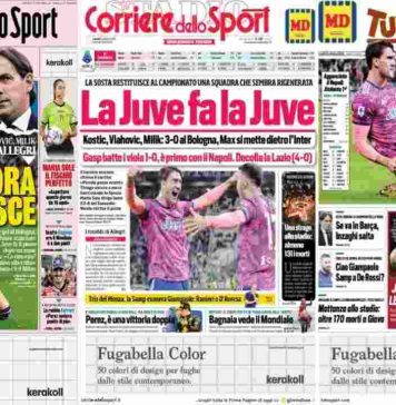 Rassegna Stampa, le prime pagine dei quotidiani sportivi del 3 ottobre