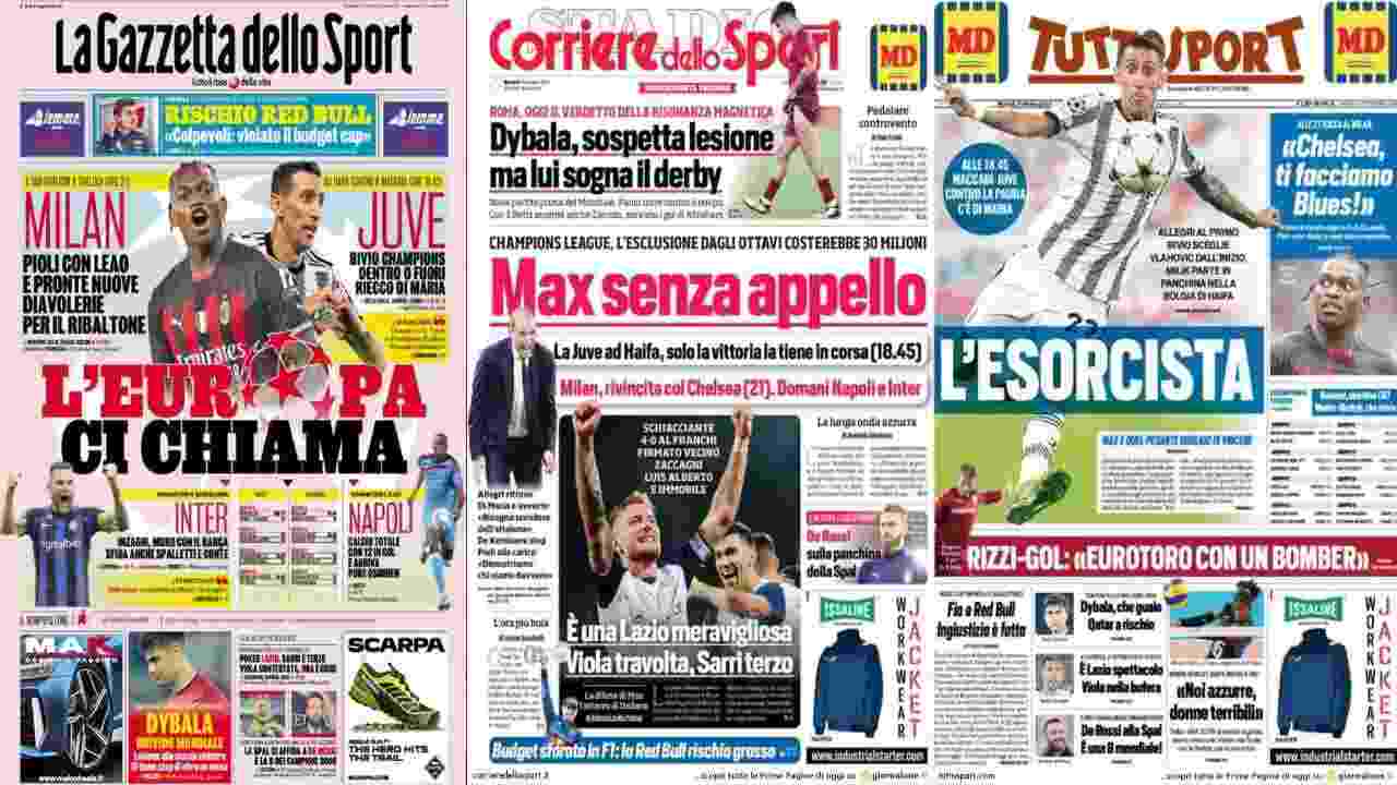 Rassegna Stampa, le prime pagine dei quotidiani sportivi dell'11 ottobre