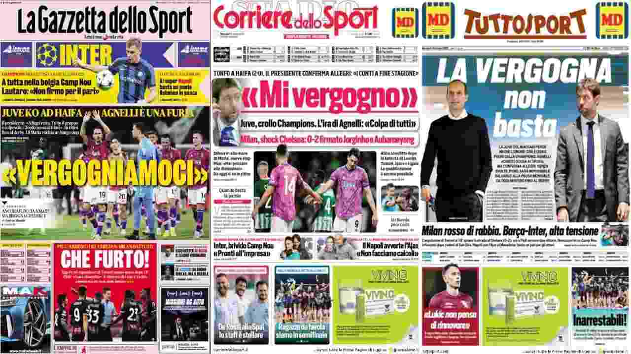 Rassegna Stampa, le prime pagine dei quotidiani sportivi del 12 ottobre