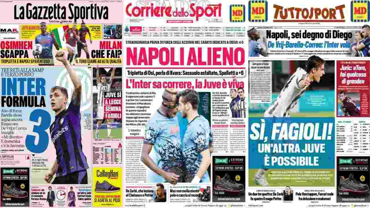Rassegna Stampa, le prime pagine dei quotidiani sportivi del 30 ottobre