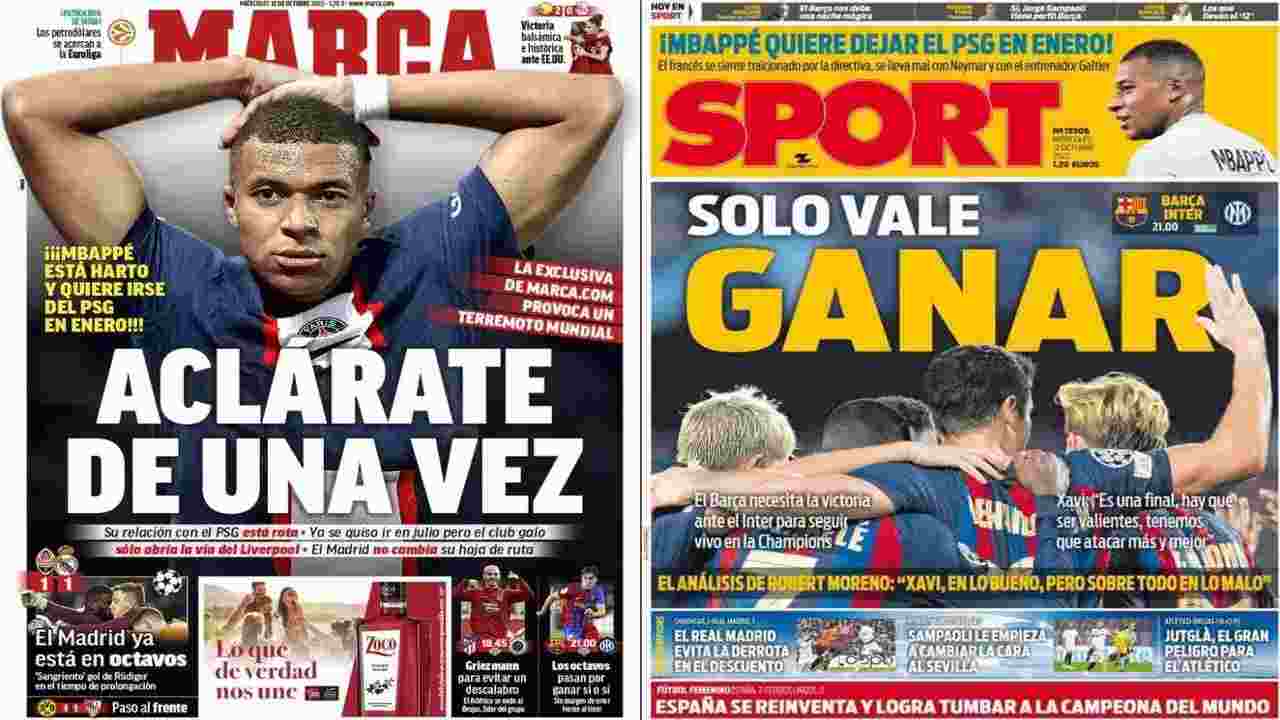 Le prime pagine di Gazzetta, Corriere e Tuttosport