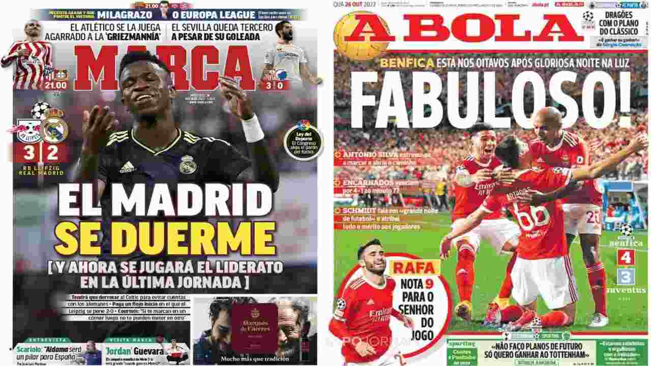 Rassegna Stampa, le prime pagine dei quotidiani sportivi del 26 ottobre