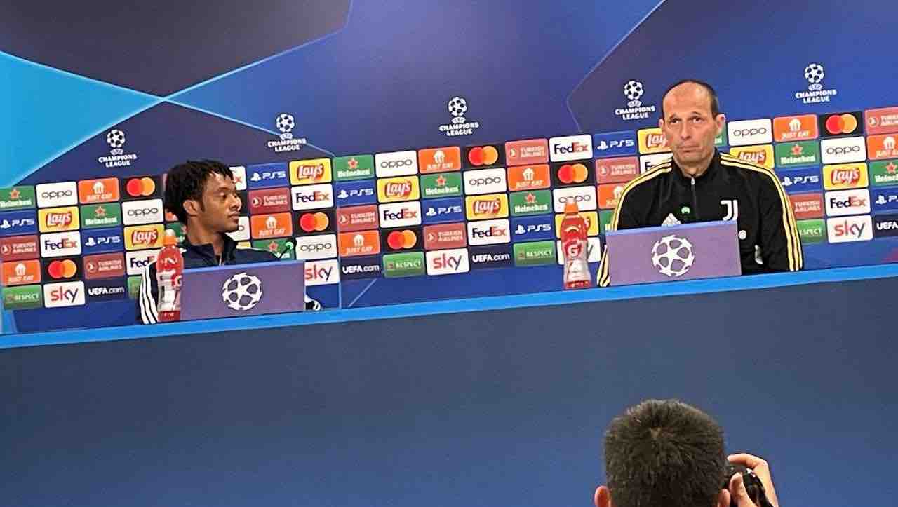 Juventus-PSG, Cuadrado e Allegri in conferenza
