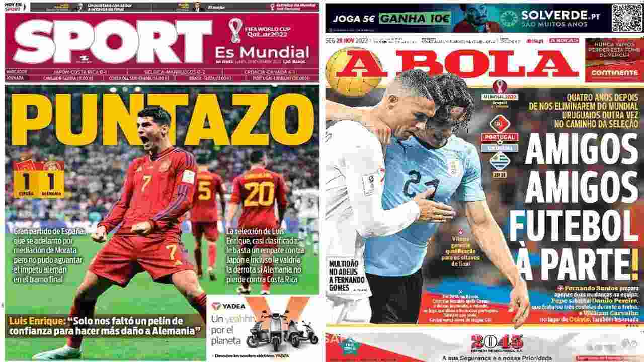 Rassegna Stampa, le prime pagine dei quotidiani sportivi del 28 novembre