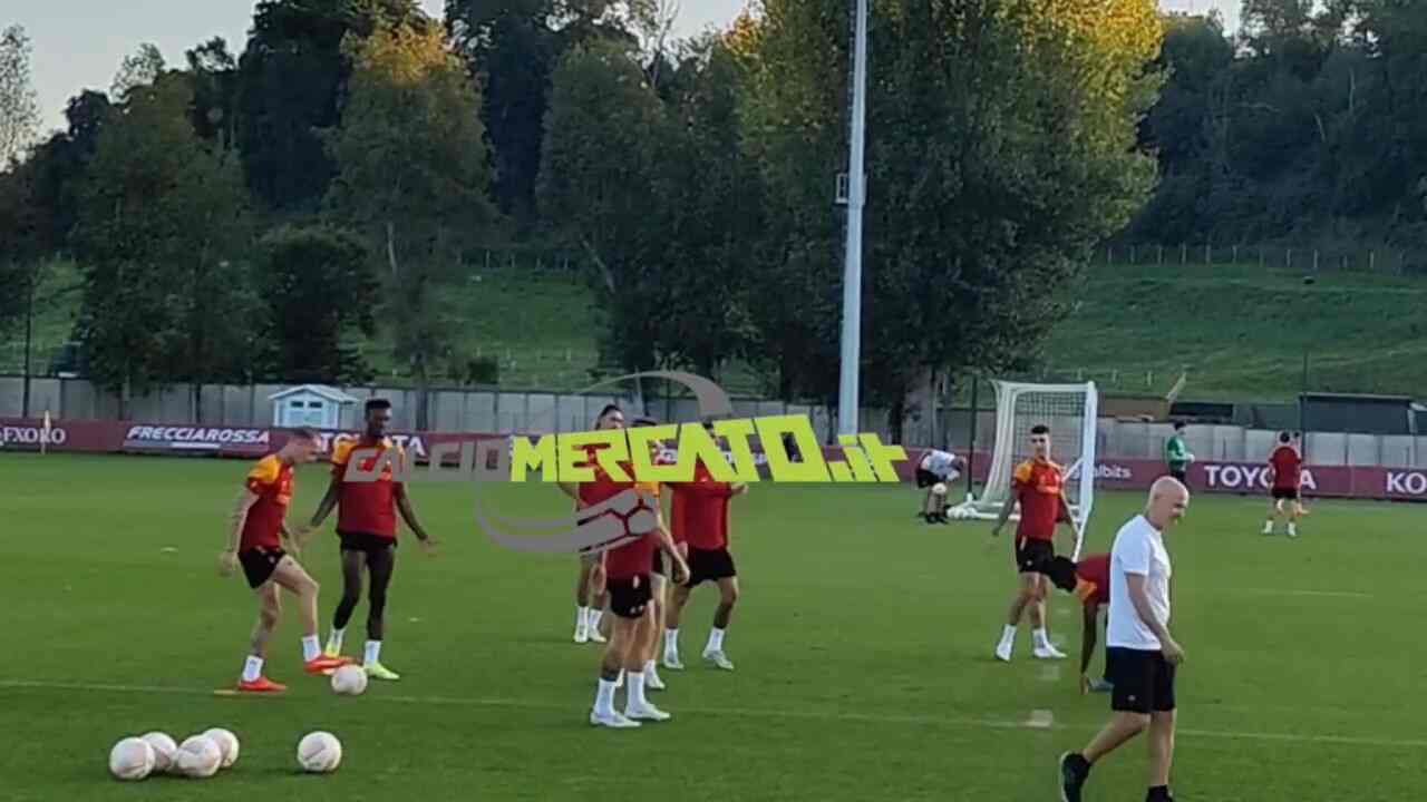 Roma, allenamento a Trigoria in vista del Ludogorets