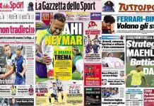 Rassegna Stampa, le prime pagine dei quotidiani sportivi del 26 novembre