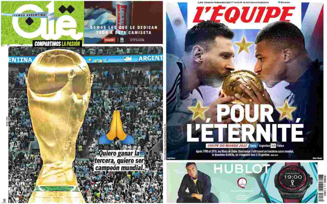 Rassegna stampa, le prime pagine dei quotidiani sportivi esteri di domenica 18 dicembre 2022