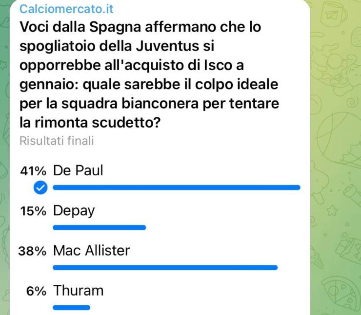 Mac Allister battuto da De Paul: è di nuovo bianconero