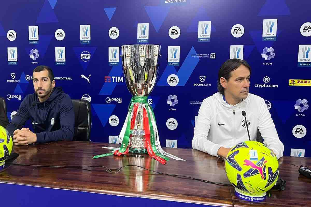 Inter, conferenza Inzaghi pre Supercoppa