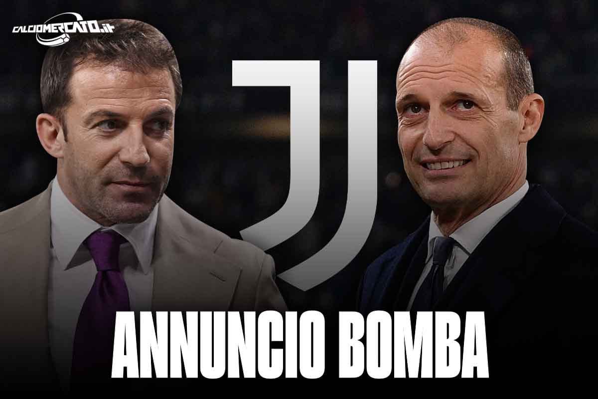 Del Piero-Allegri: annuncio ufficiale Juventus