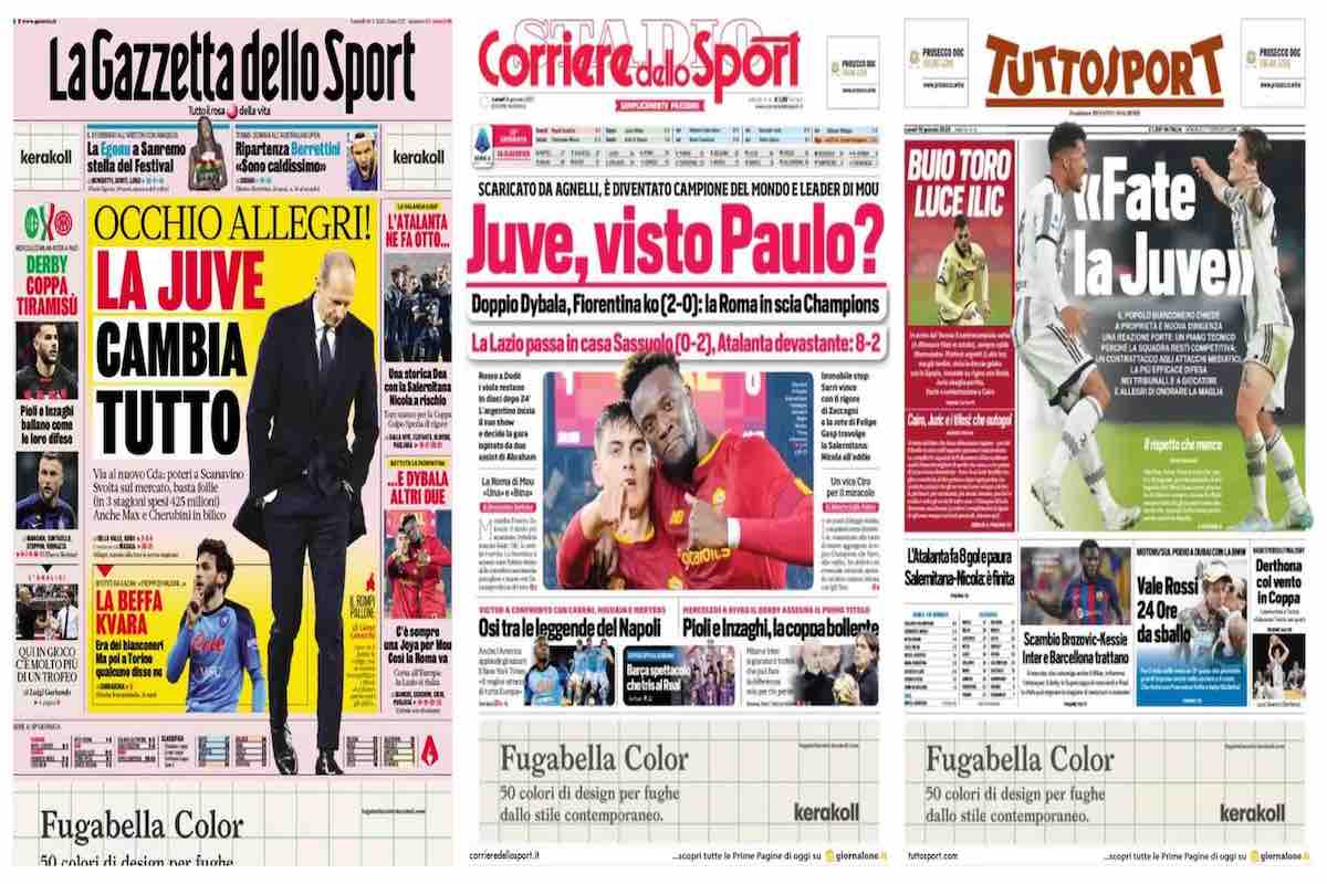 Rassegna stampa, prime pagine quotidiani