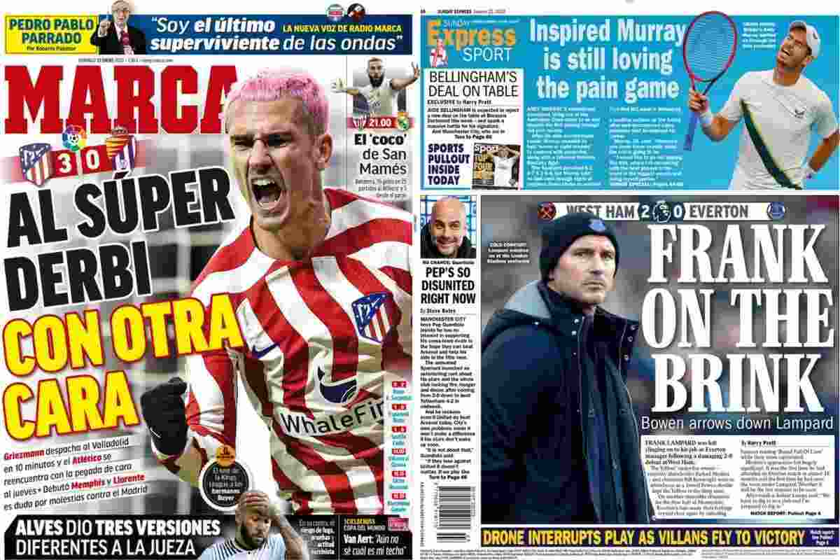 Rassegna stampa, le prime pagine dei quotidiani sportivi del 22 gennaio