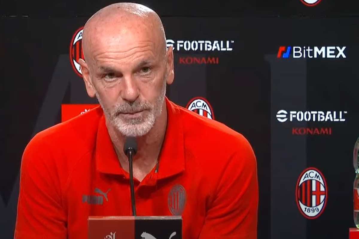 conferenza Pioli per Milan-Roma