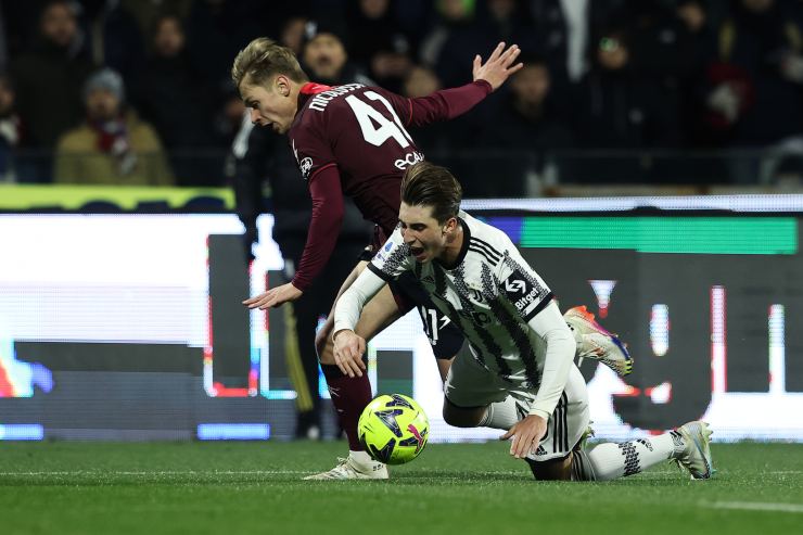 Salernitana-Juve, infortunio per Miretti