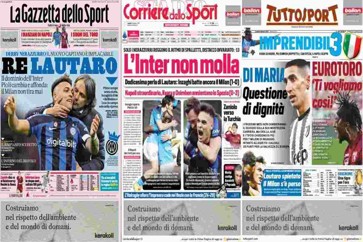 Rassegna stampa, le prime pagine dei quotidiani sportivi del 6 febbraio