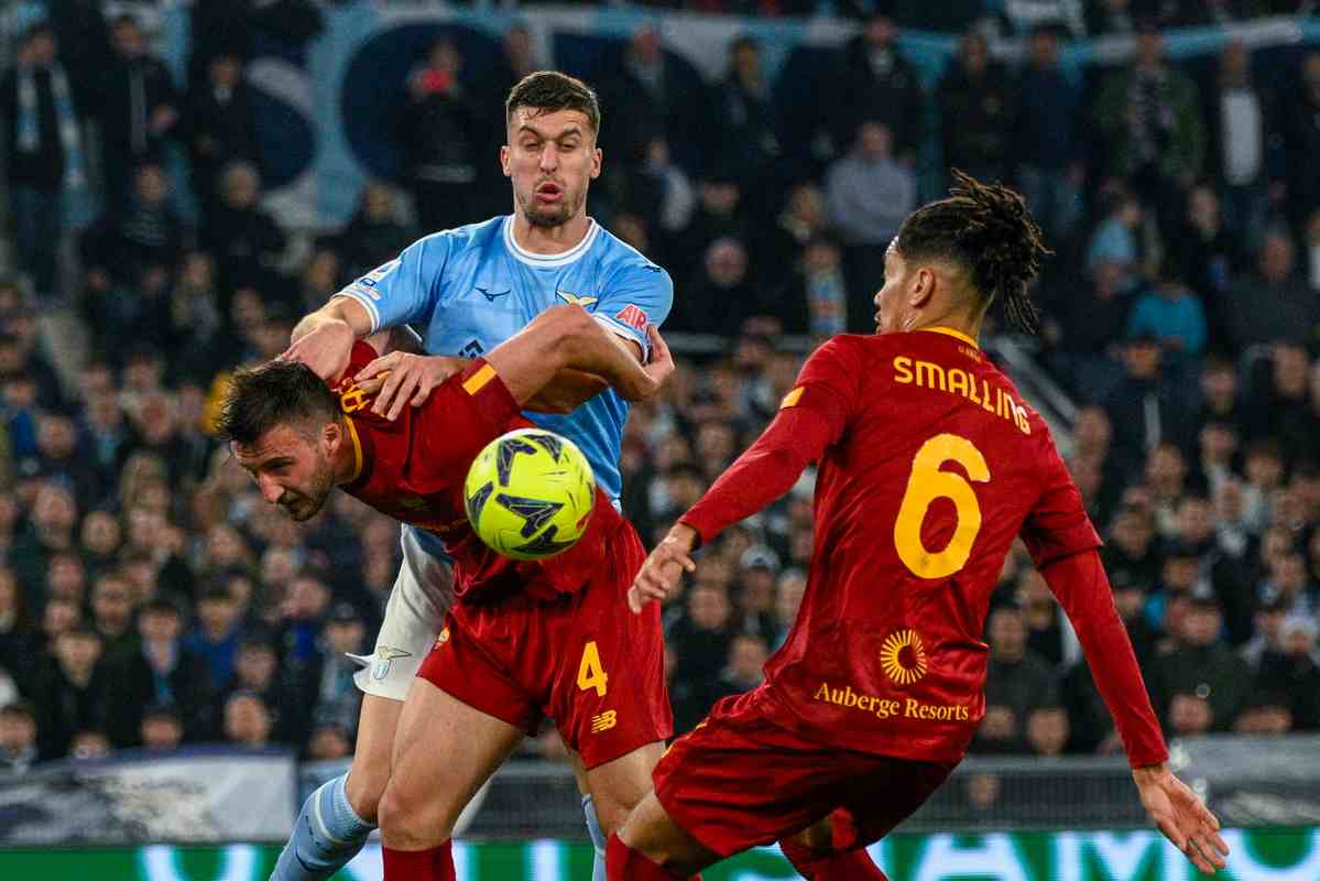 Lazio-Roma, espulsi Cristante e Marusic