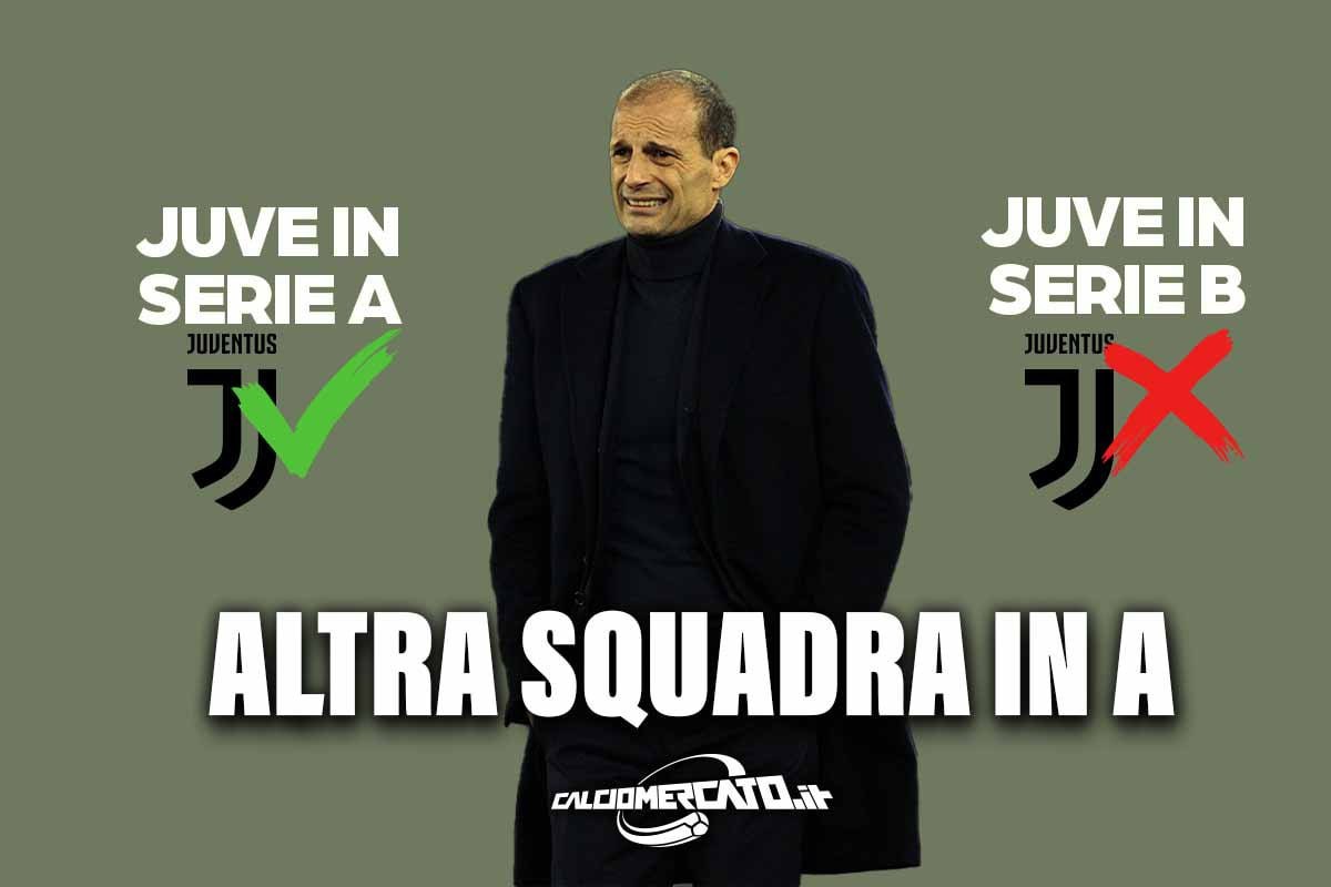 Juventus, Allegri all'Inter in caso di retrocessione in Serie B