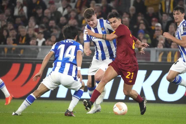 Dybala assistman in Roma-Real Sociedad