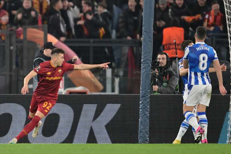 El Shaarawy in gol in Roma-Real Sociedad