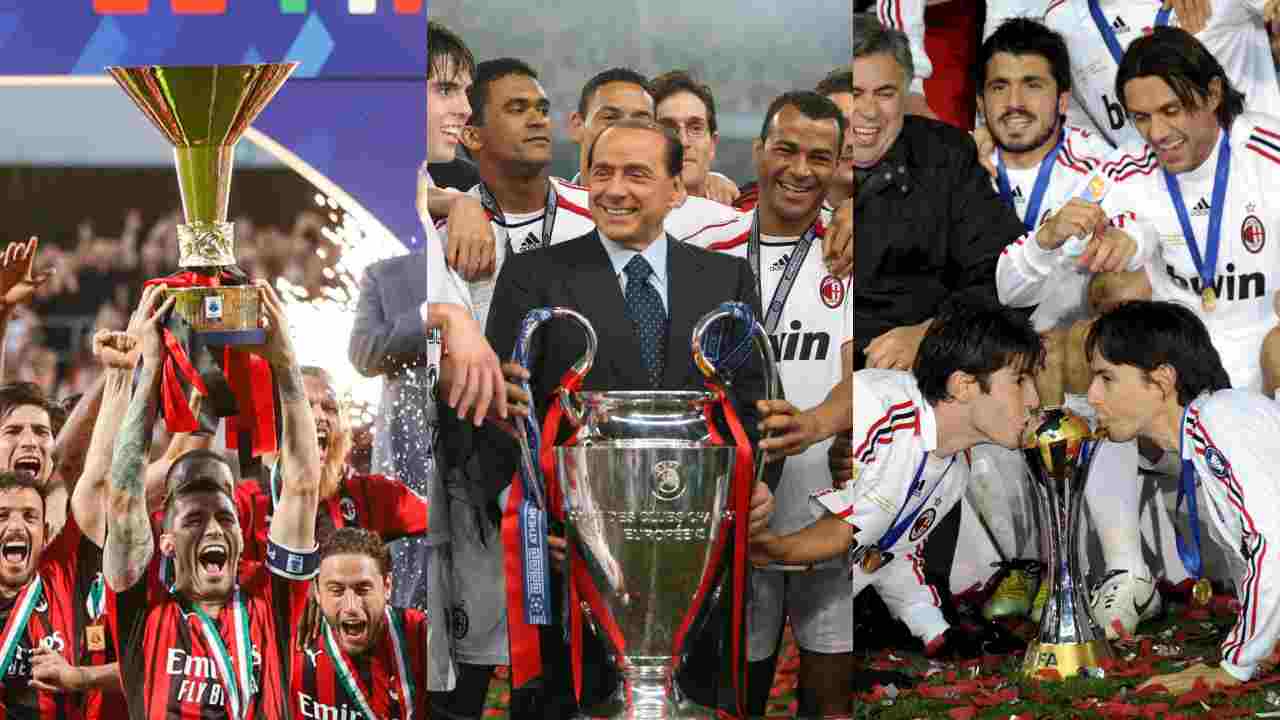 Milan Scudetto Champions League Mondiale per Club