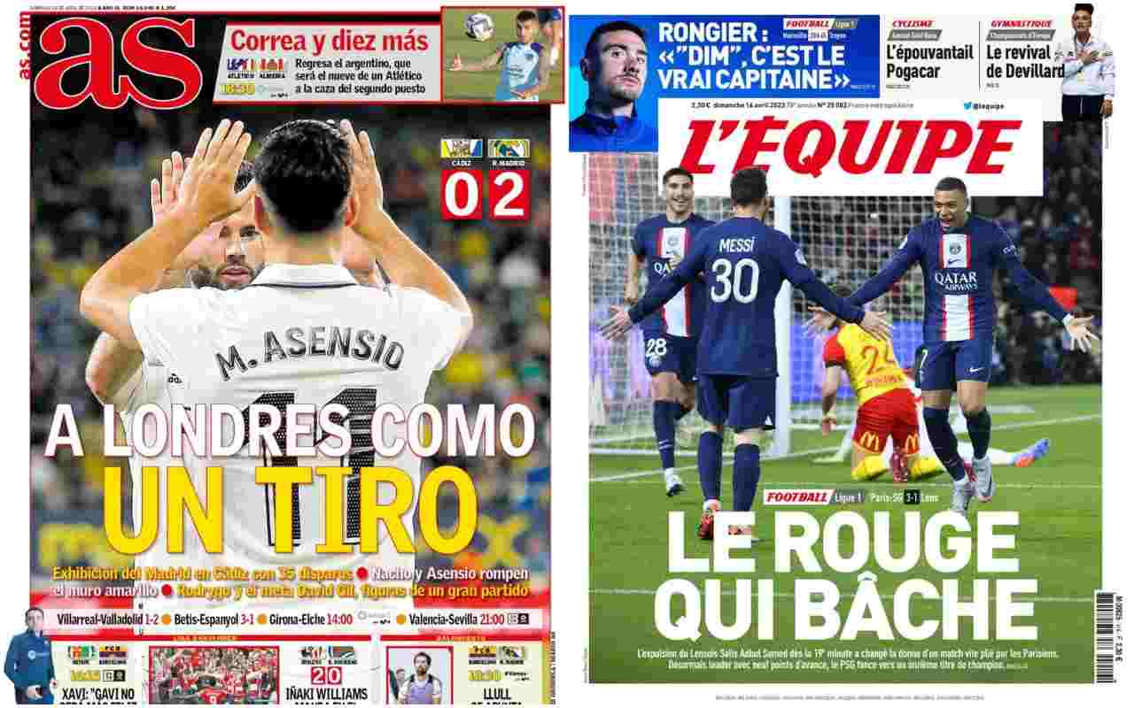 Rassegna stampa, le prime pagine dei quotidiani sportivi esteri di domenica 16 aprile 2023