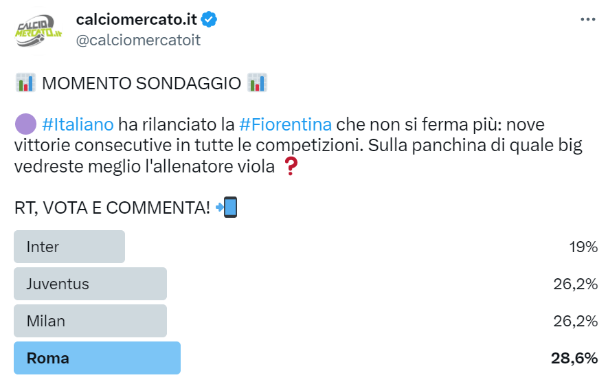 Italiano alla Roma per Mourinho