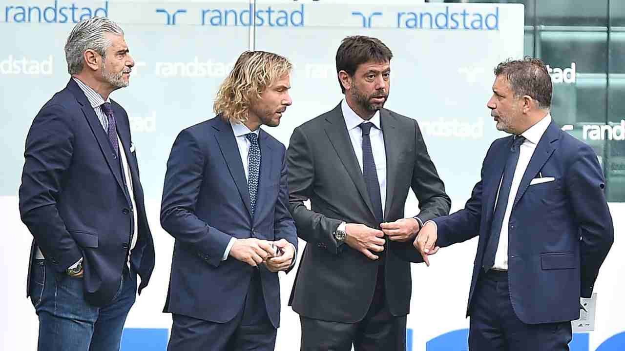 Maurizio Arrivabene Pavel Nedved Andrea Agnelli Federico Cherubini