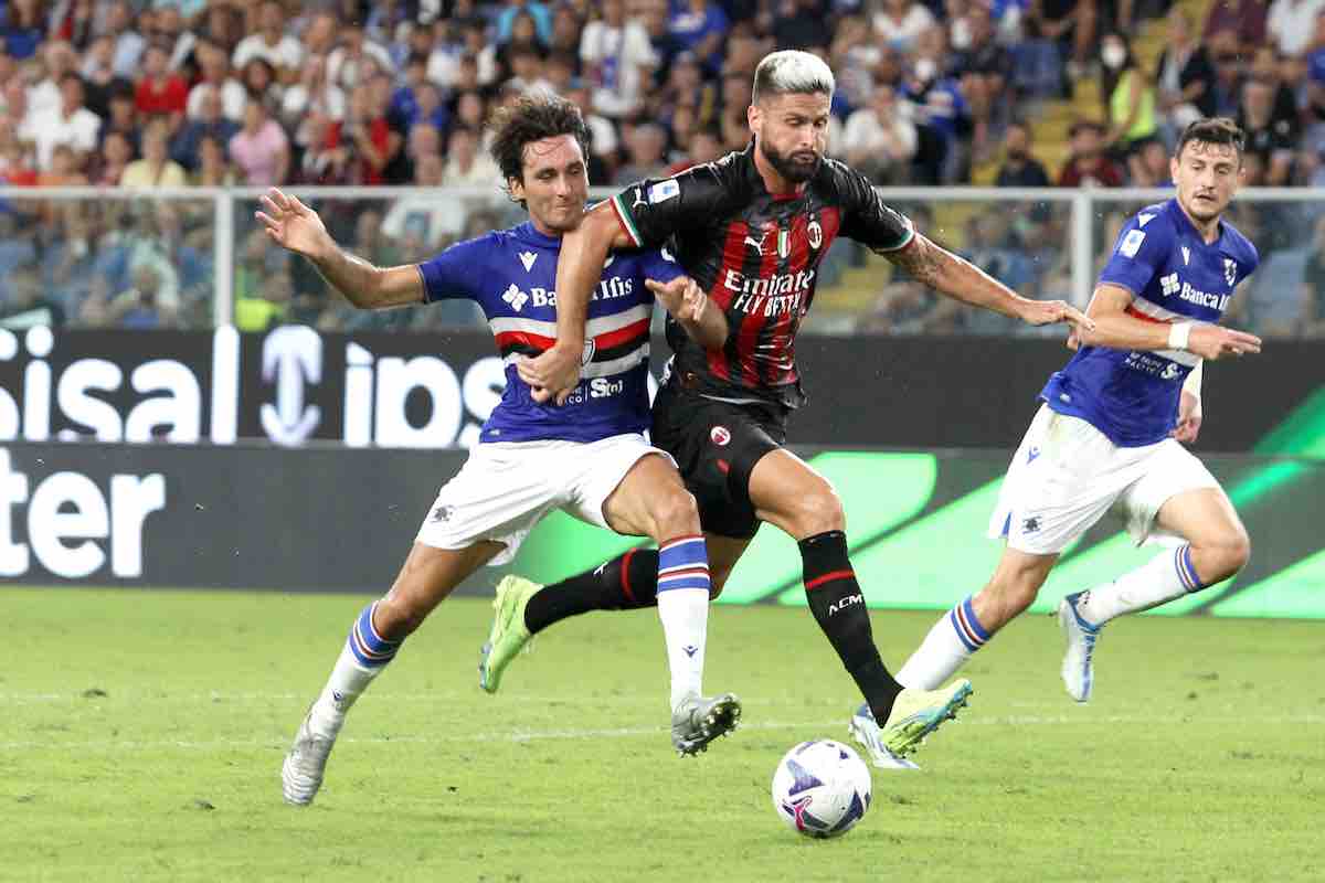 formazioni milan-sampdoria