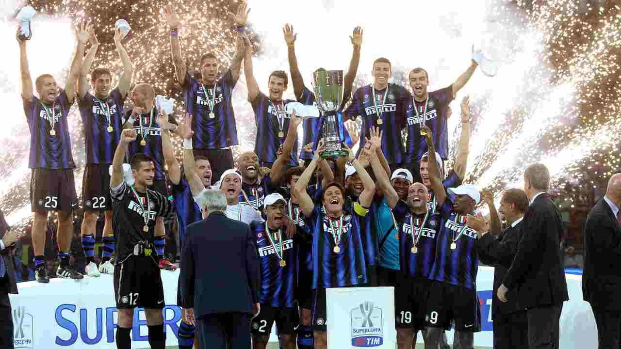 Festeggiamenti Inter Supercoppa Italiana 2010