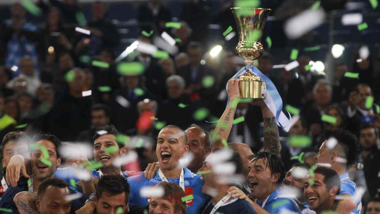 Festeggiamenti Napoli Coppa Italia 2011 12