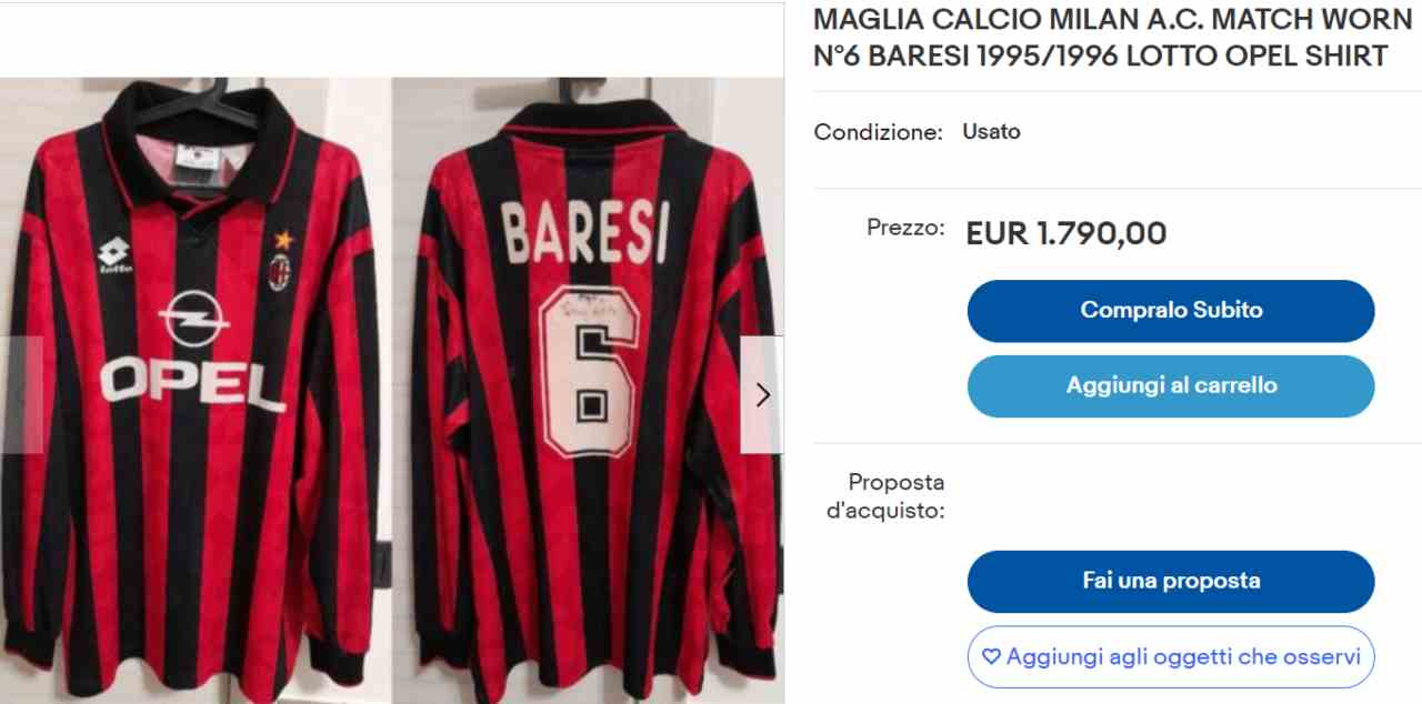 Franco Baresi maglia 1995-96