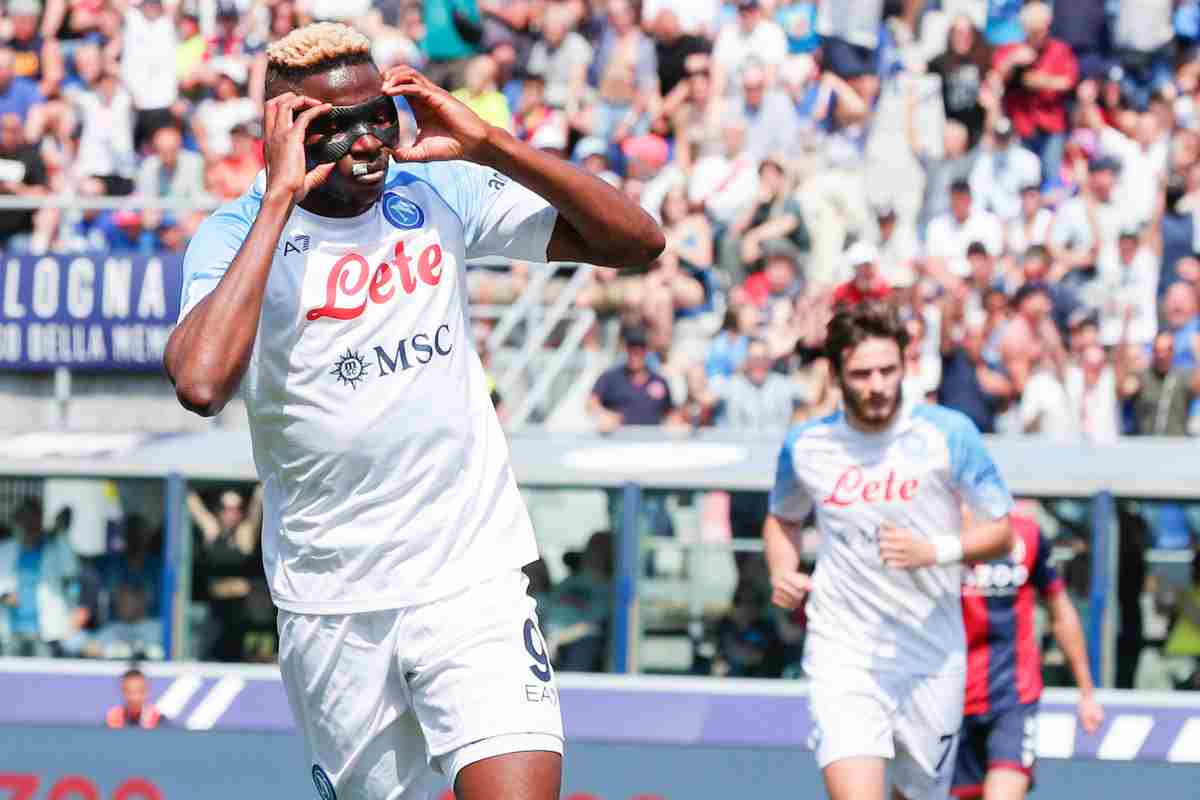 Osimhen in gol col Bologna. Per lui una doppietta