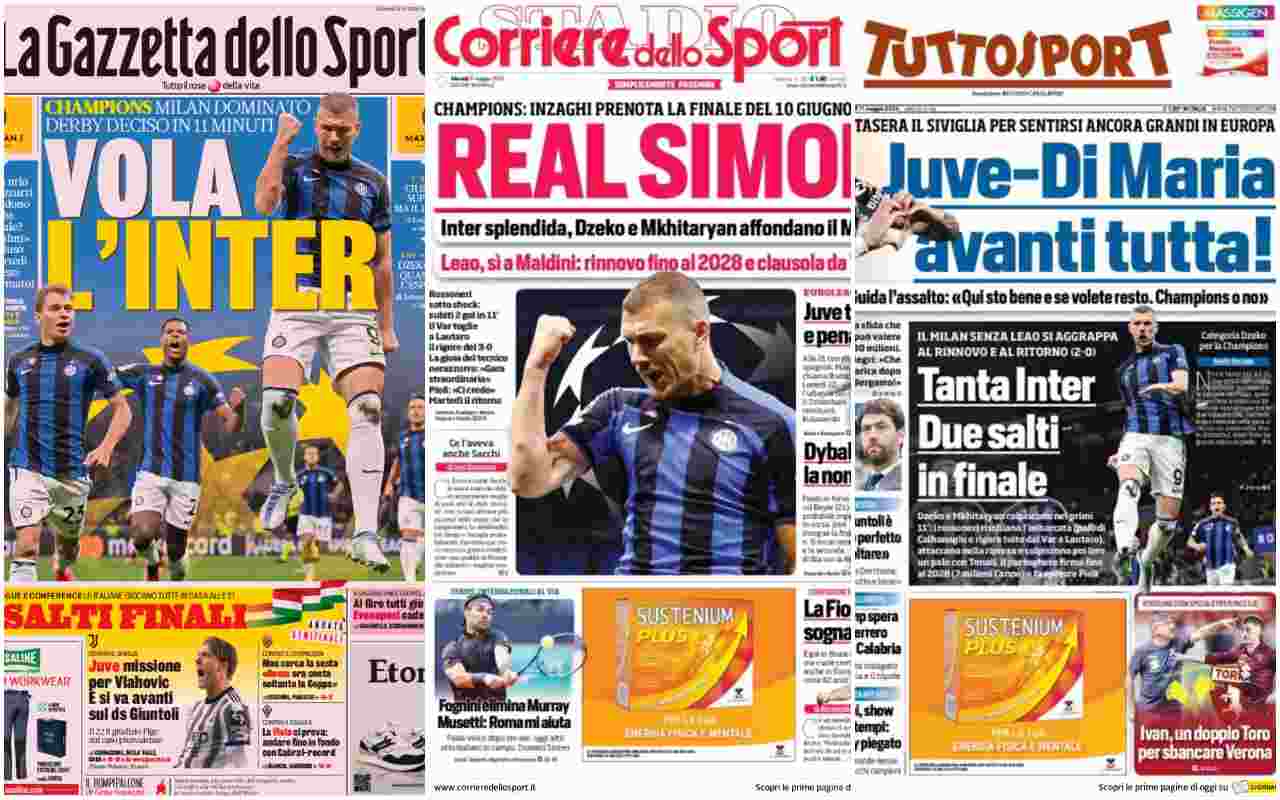 Rassegna stampa, le prime pagine dei quotidiani sportivi del 11 maggio