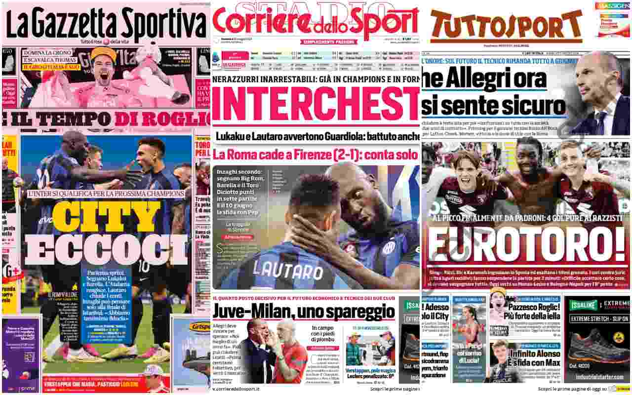 Rassegna stampa, le prime pagine dei quotidiani sportivi del 28 maggio