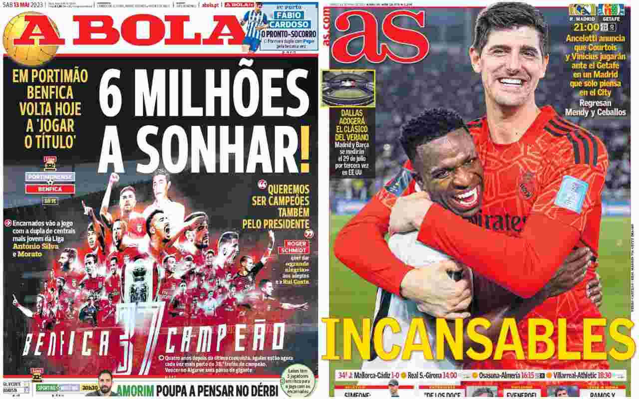 Rassegna stampa, le prime pagine dei quotidiani sportivi esteri di sabato 13 maggio 2023