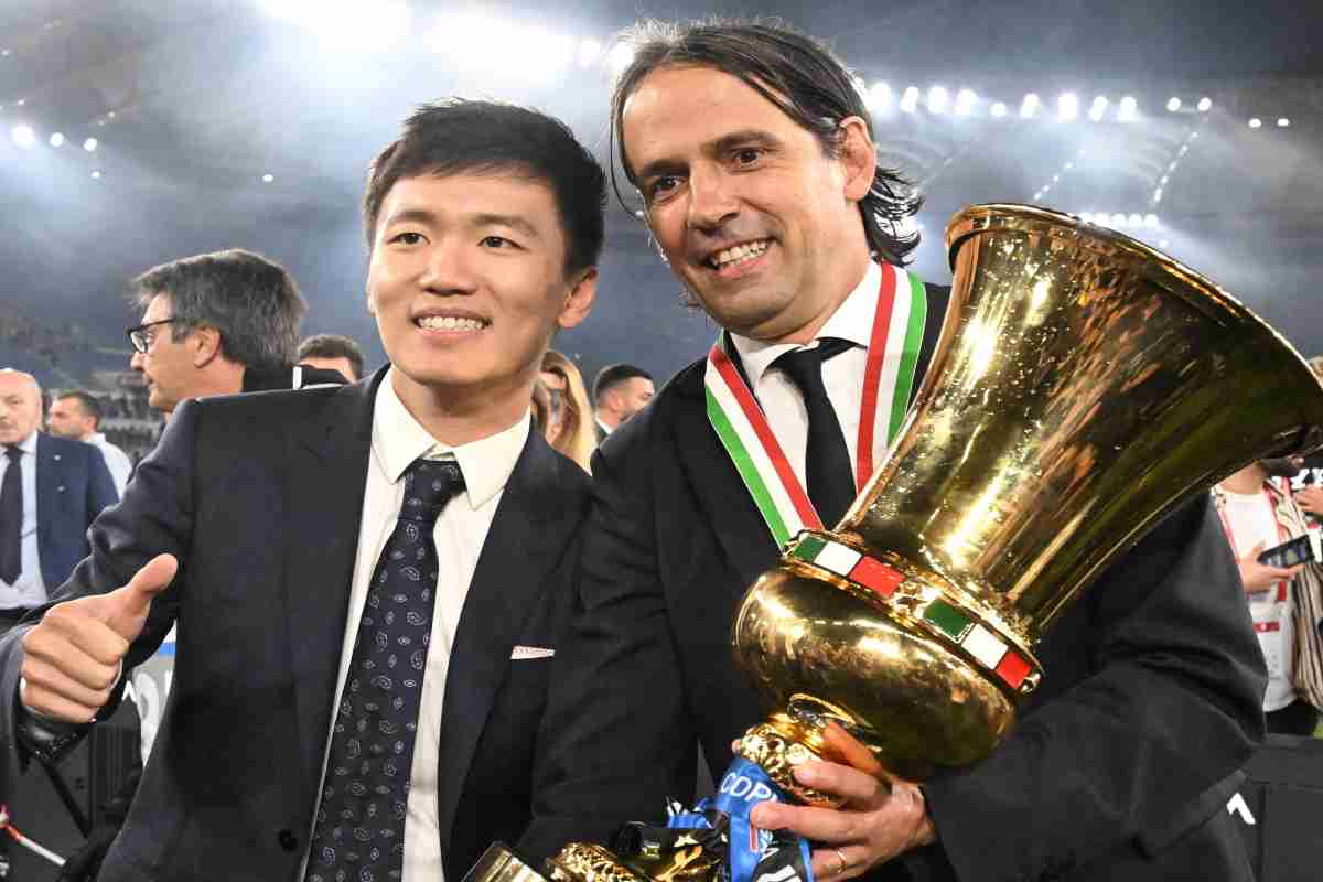 Zhang e Inzaghi con la Coppa Italia