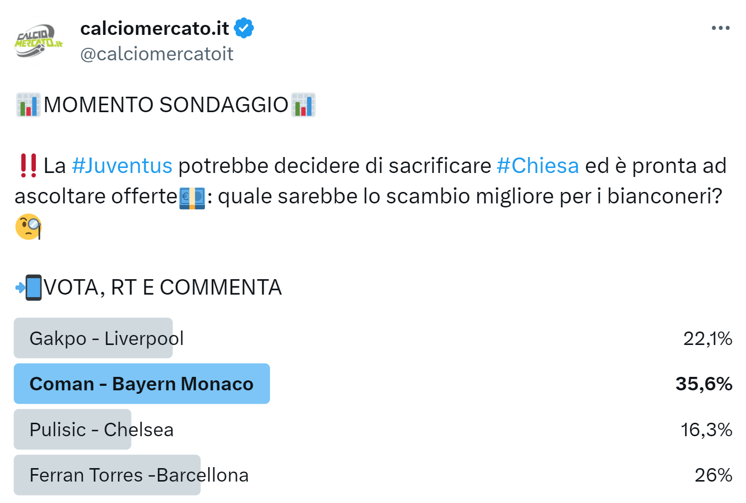 Coman alla Juventus