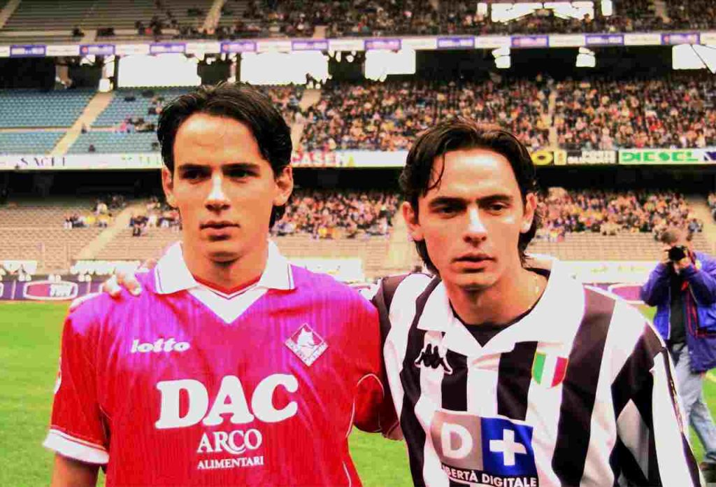 Filippo Inzaghi e il fratello Simone calciatori