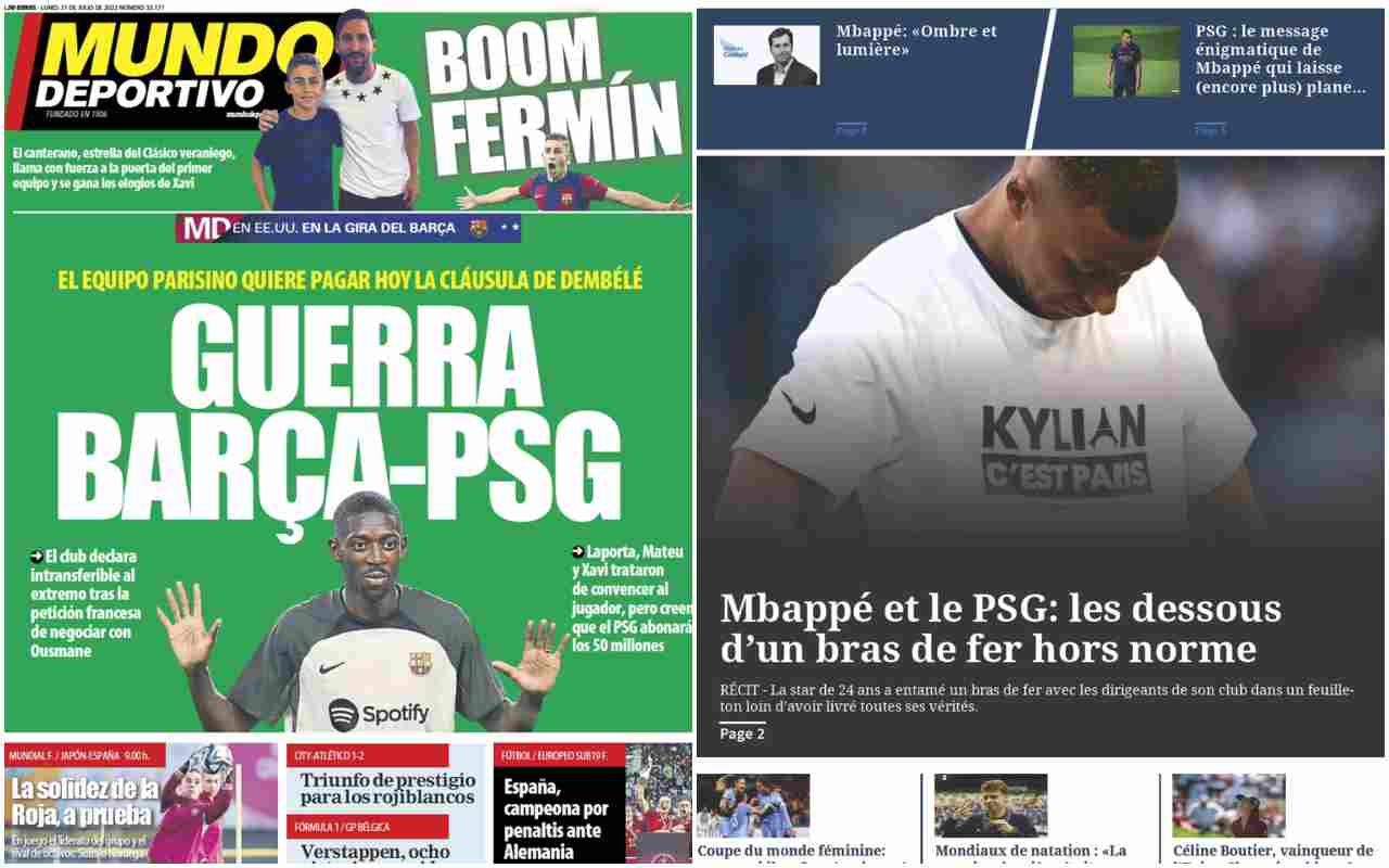 Rassegna stampa, le prime pagine dei quotidiani sportivi esteri del 31 luglio