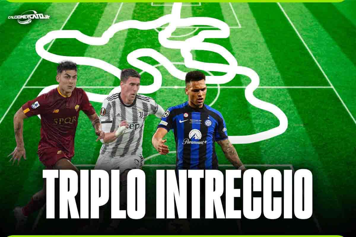 Calciomercato Juventus, Inter e Roma: che intreccio con Dybala, Vlahovic e Lautaro